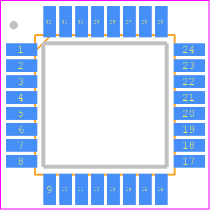 ML6674CH - Micro Linear PCB footprint - Quad Flat Packages - Quad Flat Packages - 32-Pin TQFP (H32-7)