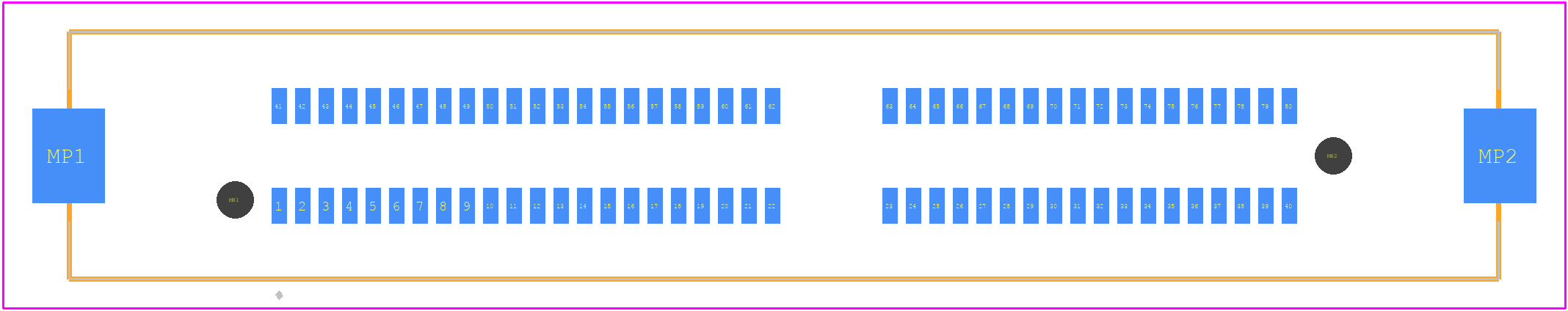 FX27-80S-0.8SV - Hirose PCB footprint - Other - Other - FX27-80S-0.8SV-2