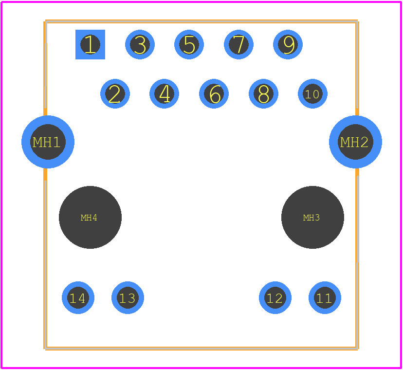 09455511143 - HARTING PCB footprint - Other - Other - 09455511143-8