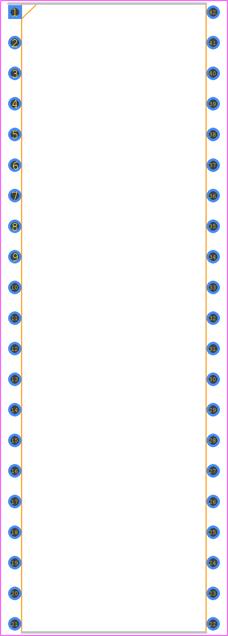 MX29F1615PC-10 - Macronix PCB footprint - Dual-In-Line Packages - Dual-In-Line Packages - MX29F1615