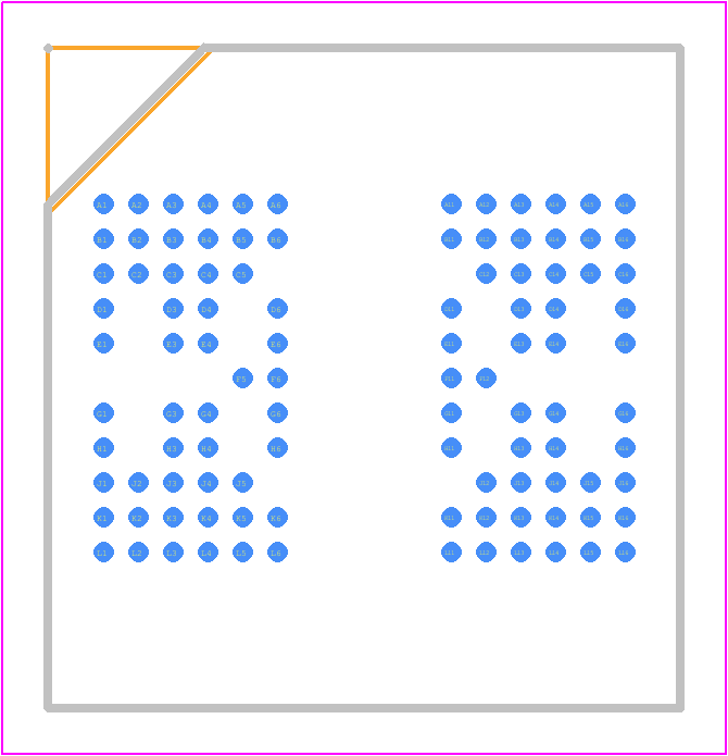 EDX5116ADSE-3C-E - Elpida PCB footprint - BGA - BGA - EDX5116ADSE