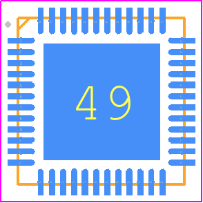 DW1000-I-TR13 - Qorvo PCB footprint - Quad Flat No-Lead - Quad Flat No-Lead - DW1000