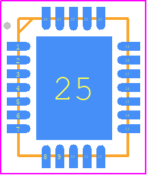 DRV10975RHFR - Texas Instruments PCB footprint - Quad Flat No-Lead - Quad Flat No-Lead - RHF (R-PVQFN-N24)