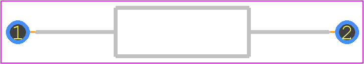 271-4.99M-RC - Xicon PCB footprint - Resistors, Axial Diameter Horizontal Mounting - Resistors, Axial Diameter Horizontal Mounting - 271(6.8x2.5)