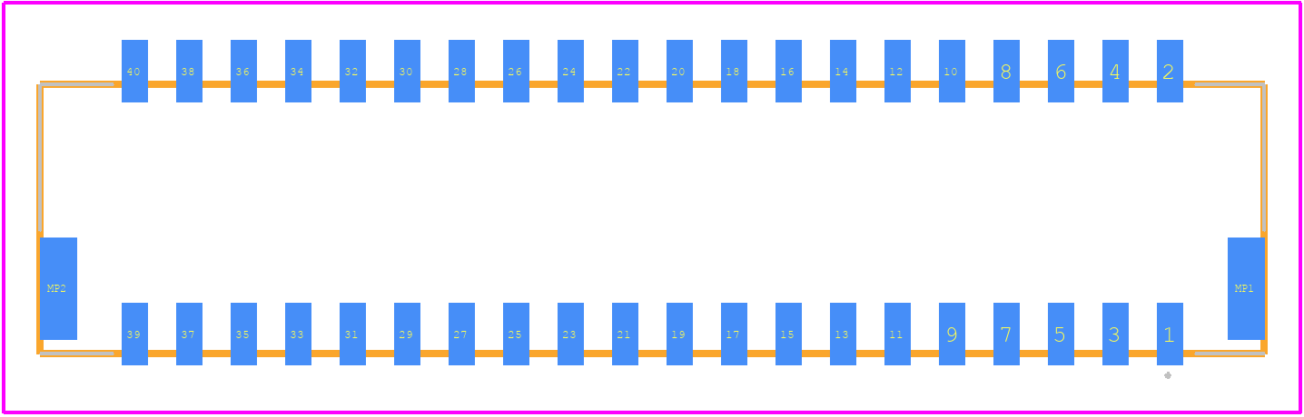 BM40B-ZPDZS-TF - JST (JAPAN SOLDERLESS TERMINALS) PCB footprint - Other - Other - BM40B-ZPDZS-TF-2
