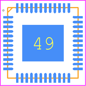 MAX14917AFM+T - Analog Devices PCB footprint - Quad Flat No-Lead - Quad Flat No-Lead - qfen 49
