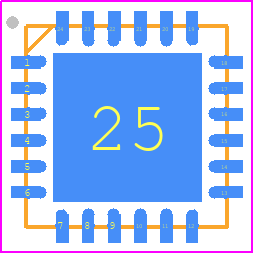 ATA8742C-PXQW-1 - Microchip PCB footprint - Quad Flat No-Lead - Quad Flat No-Lead - QFN24 5mm x 5mm