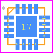 5V41235NLG8 - Renesas Electronics PCB footprint - Quad Flat No-Lead - Quad Flat No-Lead - NLG16