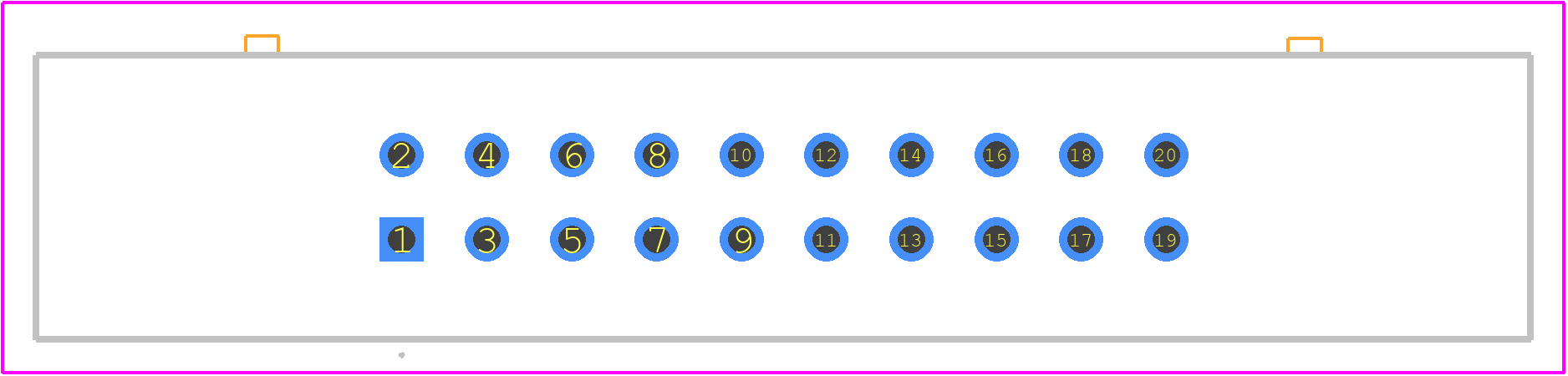 HIF3BA-20PA-2.54DSA(63) - Hirose PCB footprint - Other - Other - HIF3BA-20PA-2.54DSA(63)-2