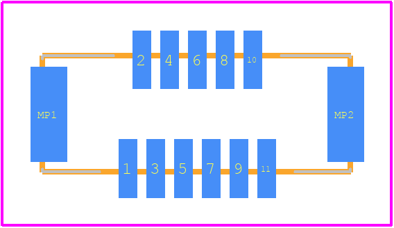 DF9B-11S-1V(32) - Hirose PCB footprint - Other - Other - DF9B-11S-1V(32)-1