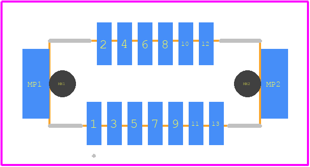 DF9-13P-1V(32) - Hirose PCB footprint - Other - Other - DF9-13P-1V(32)-1