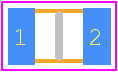 08051J100FBTTR - Kyocera AVX PCB footprint - Capacitor Chip Non-polarised - Capacitor Chip Non-polarised - 0805 (1.13 thickness)