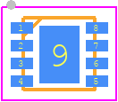 ADP7185ACPZN1.2-R7 - Analog Devices PCB footprint - Small Outline No-lead - Small Outline No-lead - ADP7185ACPZN1.2-R7