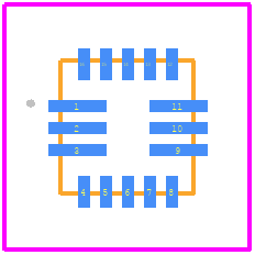 MP2615AGQ-Z - Monolithic Power Systems (MPS) PCB footprint - Other - Other - QFN-16 (3mm x 3mm)