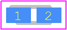 VLMTG1401-GS08 - Vishay PCB footprint - LED Moulded - LED Moulded - VLMTG14