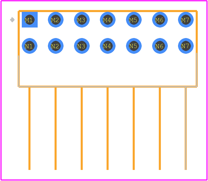 87230-7 - TE Connectivity PCB footprint - Other - Other - 87230-7-3