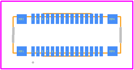 204927-0301 - Molex PCB footprint - Other - Other - 204927-0301-1