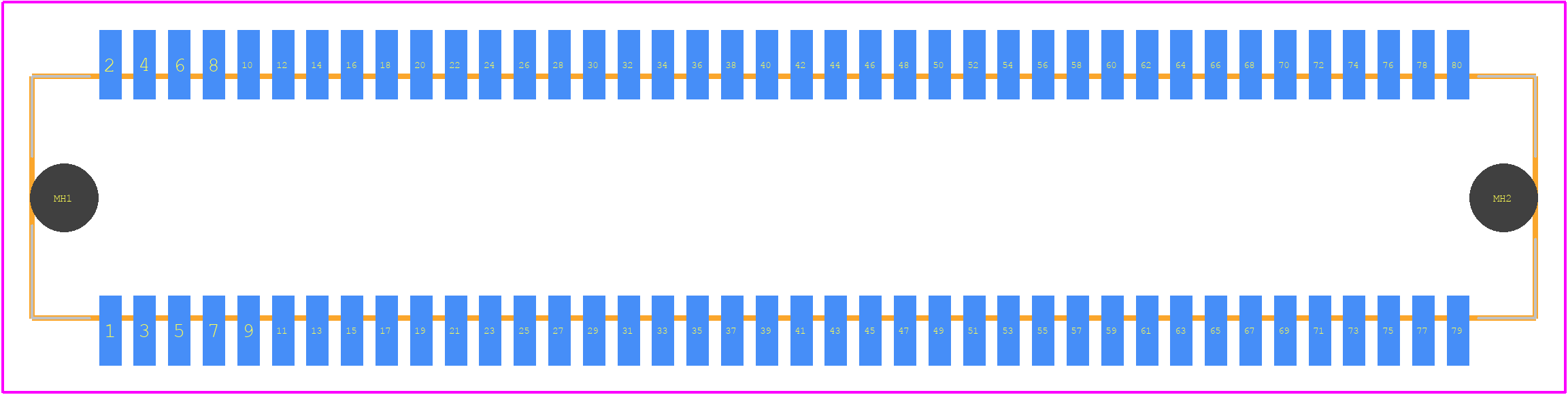 W2C-080A152P1PU - Useconn Electronics PCB footprint - Other - Other - W2C-080A152P1PU-2