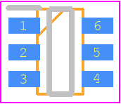 SI3588DV-T1-GE3 - Vishay PCB footprint - SOT23 (6-Pin) - SOT23 (6-Pin) - TSOP 6LEAD