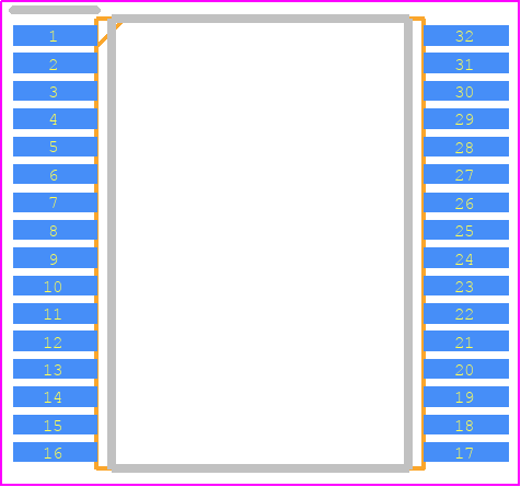 CPC5620A - LITTELFUSE PCB footprint - Small Outline Packages - Small Outline Packages - 32-Pin SOIC Phone Line Interface