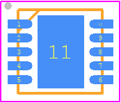 DGD0506AFN-7 - Diodes Incorporated PCB footprint - Small Outline No-lead - Small Outline No-lead - W-DFN3030-10 (Type TH) HEIGHT 0.8