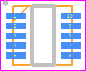 MC3216 - MEMSIC PCB footprint - Small Outline No-lead - Small Outline No-lead - LGA-10