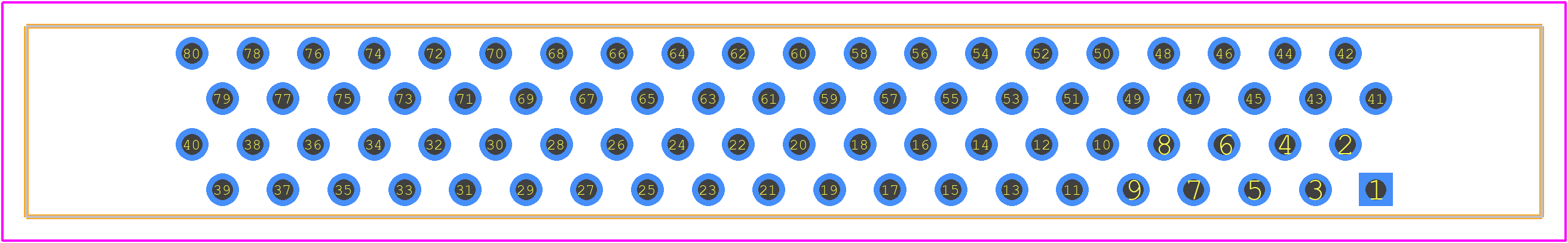 TX25-80P-8ST-N1E - JAE PCB footprint - Other - Other - TX25-80P-8ST-N1E-1