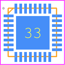 XR77103ELBTR-G1R2 - MaxLinear, Inc. PCB footprint - Quad Flat No-Lead - Quad Flat No-Lead - 32-pin, 4mm x 4mm TQFN package