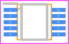 NJM2549 - Nisshinbo PCB footprint - Small Outline Packages - Small Outline Packages - MSOP10(TVSP10)