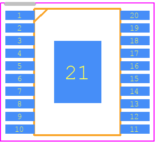 TPS60123PWPG4 - Texas Instruments PCB footprint - Small Outline Packages - Small Outline Packages - PWP   (R-PDSO-G20)