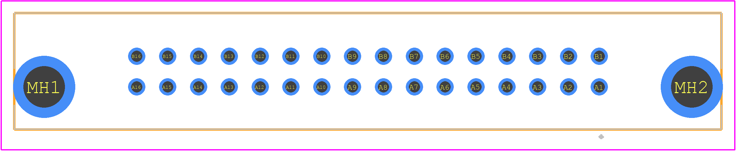 PCN10HB-32P-2.54DSA(72) - Hirose PCB footprint - Other - Other - PCN10HB-32P-2.54DSA(72)