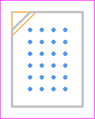 SST26VF064BT-104I/TD - Microchip PCB footprint - BGA - BGA - 24-Ball Thin Profile Ball Grid Array (TD) - 6x8 mm Body [TBGA]