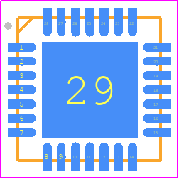 MAX20038ATIC/VY+T - Analog Devices PCB footprint - Quad Flat No-Lead - Quad Flat No-Lead - T2855Y+6C-1