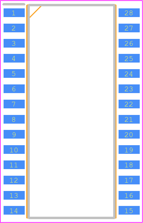 CS8412-IS - Crystal Clear Technology PCB footprint - Small Outline Packages - Small Outline Packages - 28SOIC