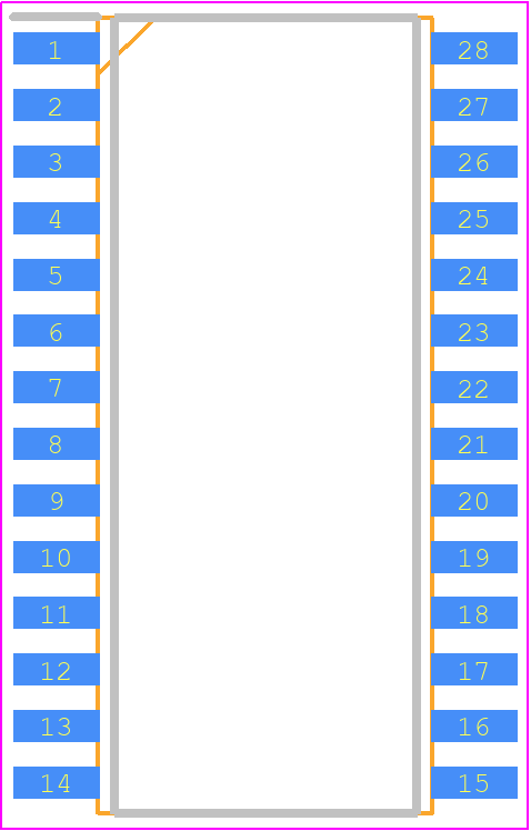 VNQ830PTR-E - STMicroelectronics PCB footprint - Small Outline Packages - Small Outline Packages - SO-28