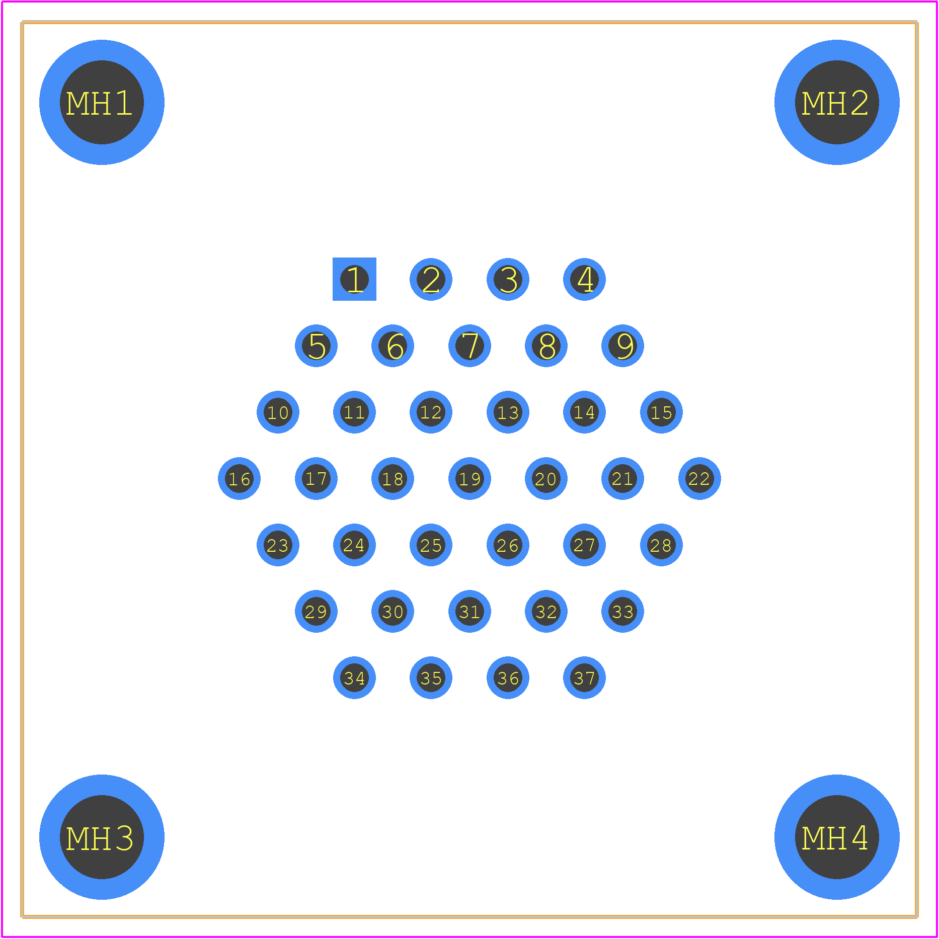 208132-2 - TE Connectivity PCB footprint - Other - Other - 208132-2-1