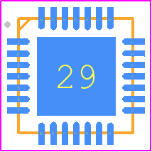 PIC24FJ128GL302-I/MV - Microchip PCB footprint - Quad Flat No-Lead - Quad Flat No-Lead - 28-lead UQFN 4x4x0.5mm(MV)