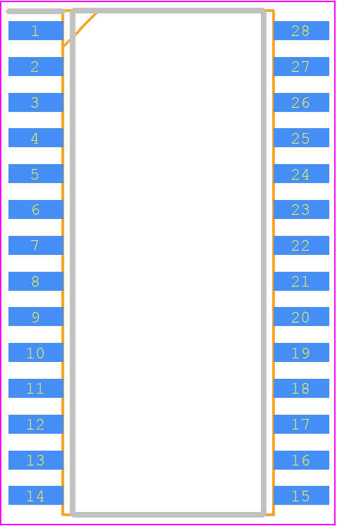 LTC1409ISW - Analog Devices PCB footprint - Small Outline Packages - Small Outline Packages - SW28