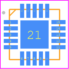 DAT-31R5A-SP+ - Mini-Circuits PCB footprint - Quad Flat No-Lead - Quad Flat No-Lead - DG983-2