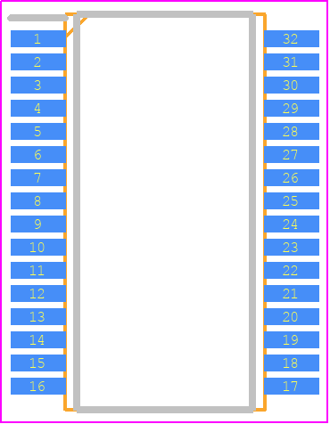 MUSES72323V-TE1 - New Japan Radio PCB footprint - Small Outline Packages - Small Outline Packages - SSOP32