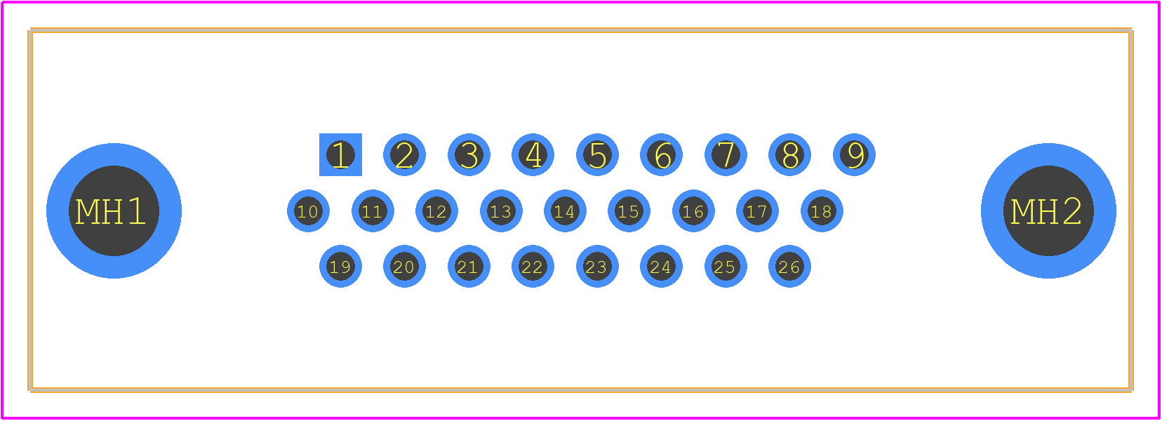 15-007591 - CONEC PCB footprint - Other - Other - 15-007591-2