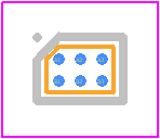 MAX9039BEBT+ - Analog Devices PCB footprint - BGA - BGA - B6+3
