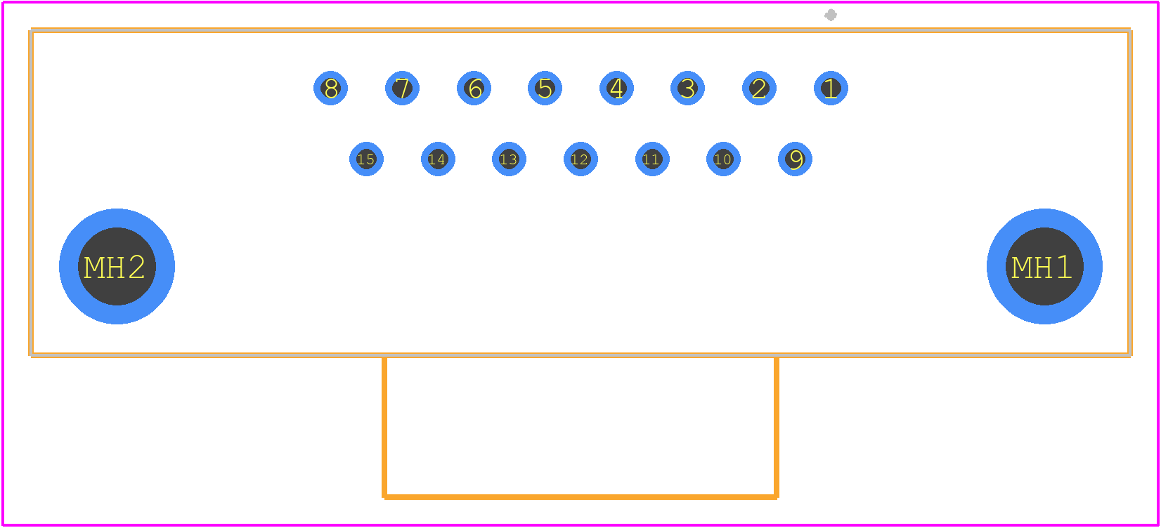 MDM-15SBR - ITT CANNON PCB footprint - Other - Other - MDM-15SBR-4