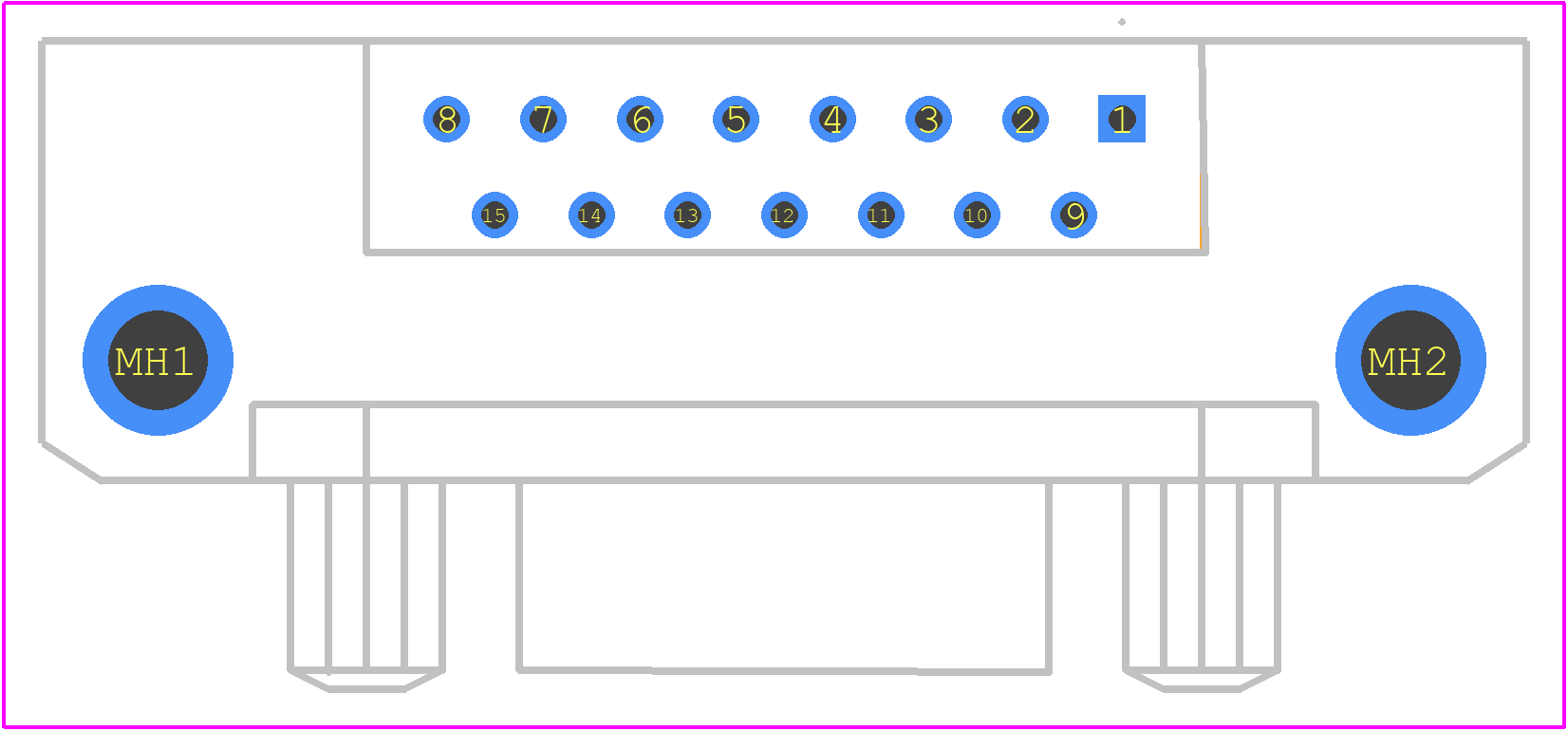 MDM-15SBRP-A174 - ITT CANNON PCB footprint - Other - Other - MDM-15SBRP-A174-4