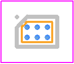 MAX9928FABT+ - Analog Devices PCB footprint - BGA - BGA - 6 UCSP