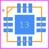 MAX16126TCA/VY+ - Analog Devices PCB footprint - Quad Flat No-Lead - Quad Flat No-Lead - T1233Y+5