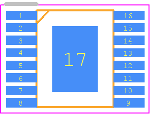 MAX16946GEE/V+T - Analog Devices PCB footprint - Small Outline Packages - Small Outline Packages - E16E+10