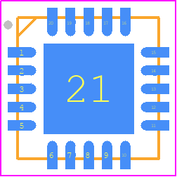 MAX20002EATPB/VY+T - Analog Devices PCB footprint - Quad Flat No-Lead - Quad Flat No-Lead - T2055Y+4C-1