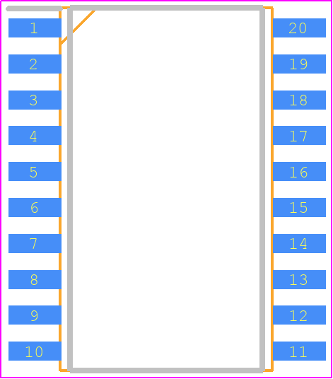 PIC16F18444-I/SO - Microchip PCB footprint - Small Outline Packages - Small Outline Packages - (SO)20-Lead(SOIC)