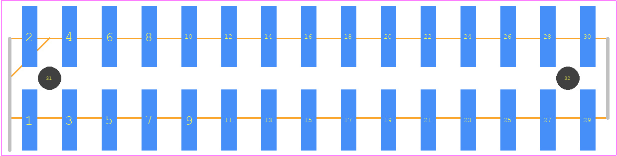 NRPN152MAMP-RC - Sullins PCB footprint - Header, Unshrouded - Straight SMD Pin - Header, Unshrouded - Straight SMD Pin - NRPN152MAMP-RC